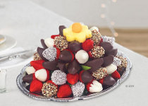 Sweet Indulgence Platter - Composizione di frutta ricoperta di cioccolato e pralinata