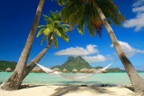 Amaca fronte mare durante il viaggio di nozze in Polinesia