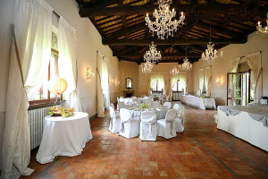 Interni del Golf Club Castel Gandolfo allestiti per il matrimonio