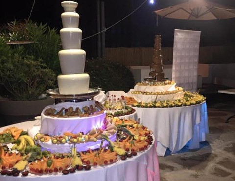 Tavolo delle fontane di cioccolato al matrimonio - Mr Udy Italia