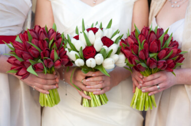 Bouquet di nozze con i tulipani