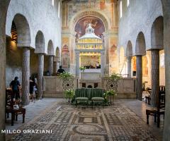 Abbazia di Sant'Andrea in Flumine - Allestimento della chiesa interna alla location