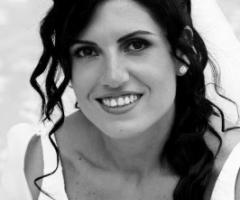 Foto della sposa in bianco e nero