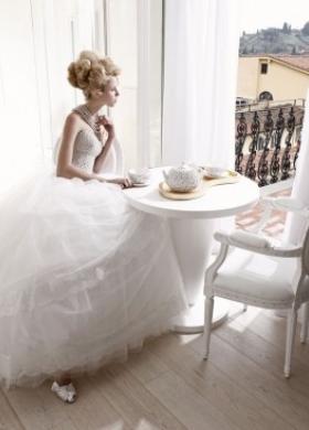 Vestito da sposa con gonna ampia in tulle - Collezione Bianco e Nero