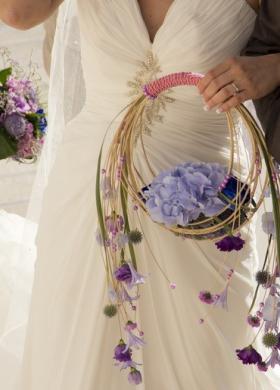 Bouquet a cestino per la sposa