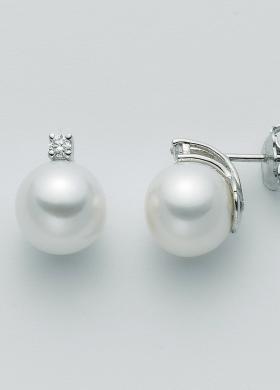 Orecchini perle e diamanti - Jandelli Oroficerie