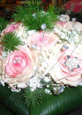 Bouquet rose e Swarovski