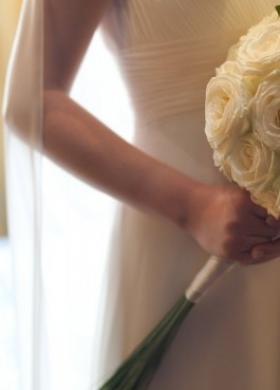 Foto sposa e bouquet