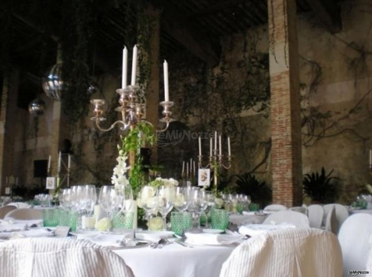 Mise en place verde acqua per il matrimonio