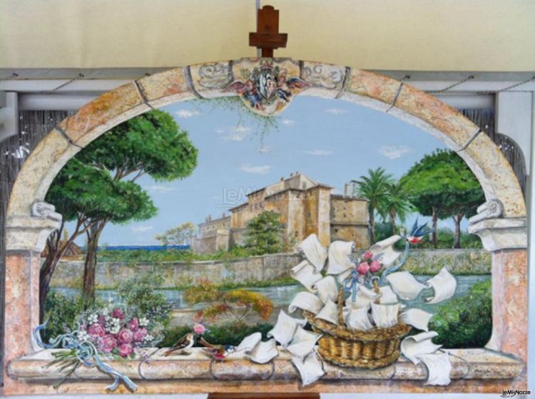 Tableau di nozze dipinto a Trompe l'Oeil