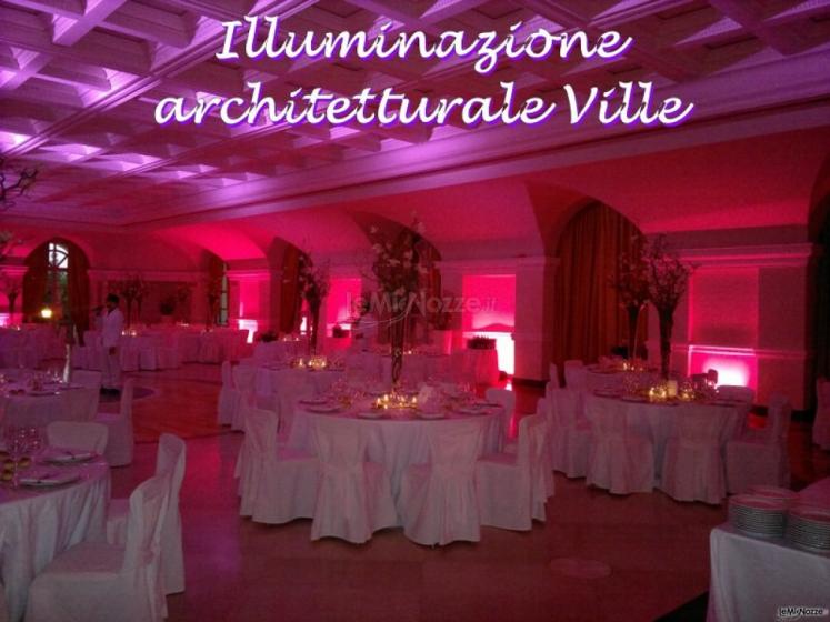 Illuminazione interni di ville per il matrimonio