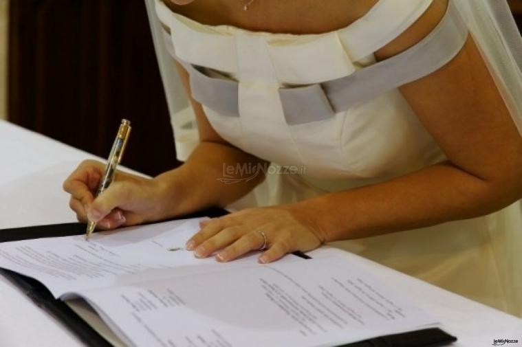 Foto della firma della sposa