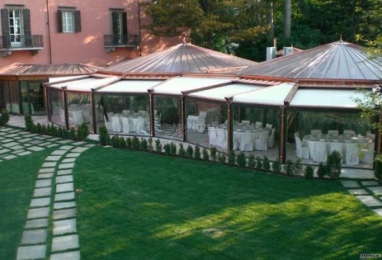 Veranda per il ricevimento di matrimonio