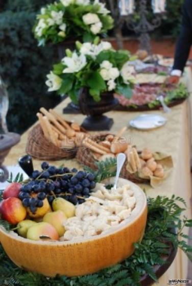 Particolare del buffet degli antipasti