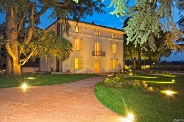 Il Relais Villa Valfiore dopo il tramonto