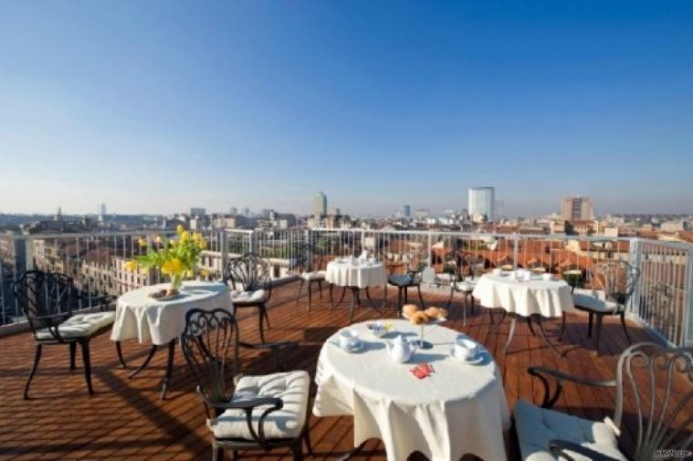 Terrazza panoramica per il ricevimento di nozze