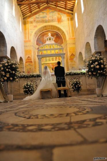 Abbazia di Sant'Andrea in Flumine - Gli sposi durante la cerimonia a Roma