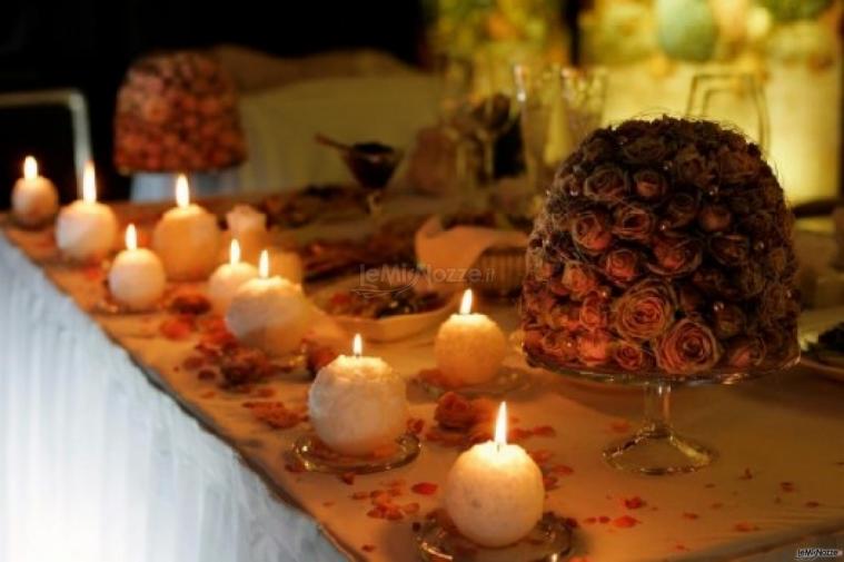 Candele per il ricevimento di matrimonio