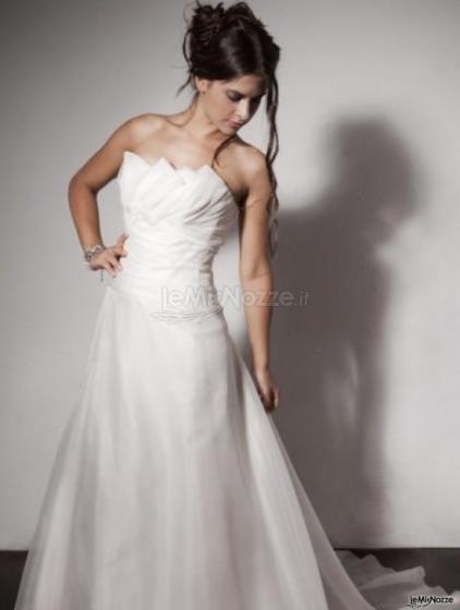 Elaborato corpetto plissé per un abito da sposa unico ed inusuale