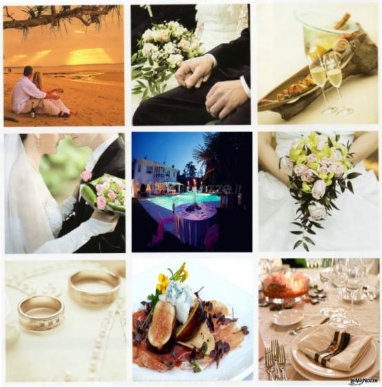 Collage dei vari momenti del matrimonio