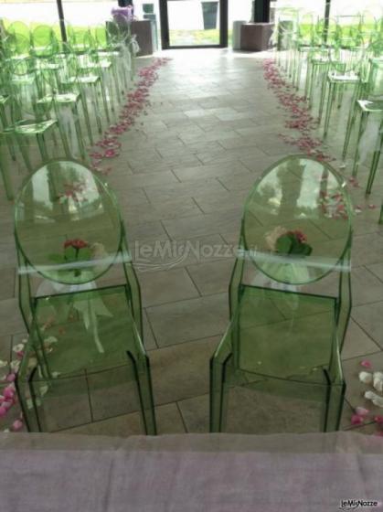 Allestimento sala per la cerimonia di matrimonio -  Ristorante Porta delle Langhe