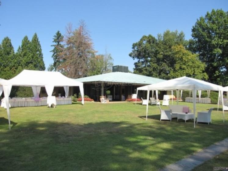 Veduta del giardino per il matrimonio