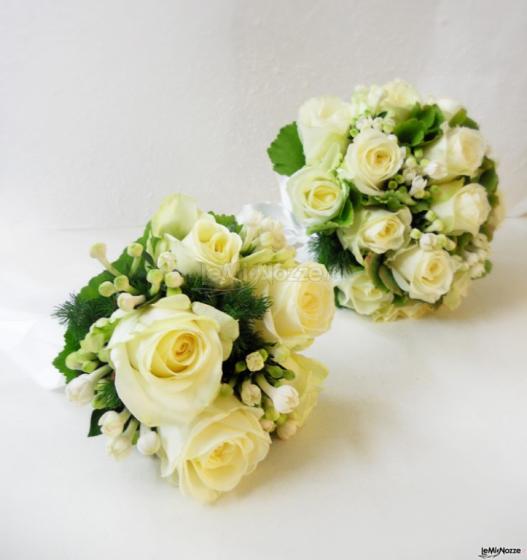 Bouquet da sposa bianco e verde - La Gardenia