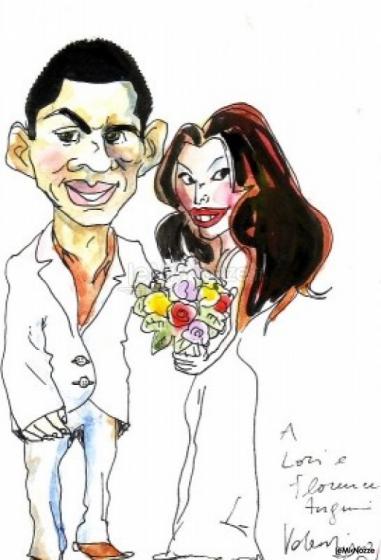 Caricatura degli sposi