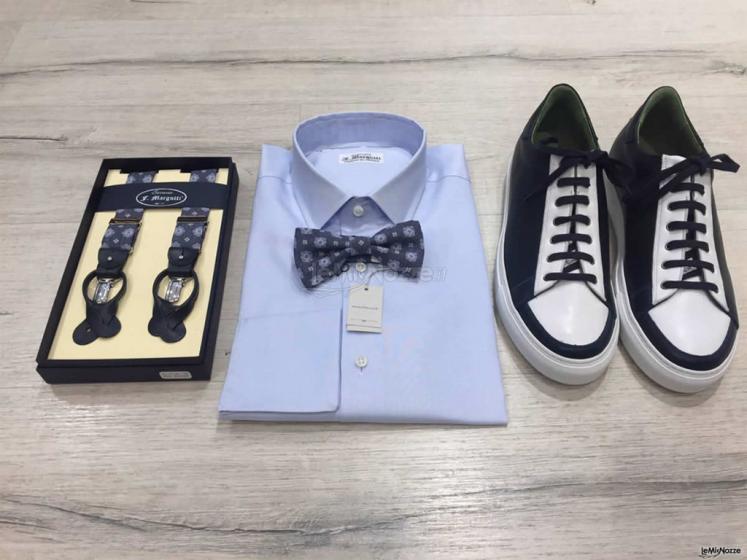 Sartoria Margutti - Camicia abbinata a Bretelle e Sneakers