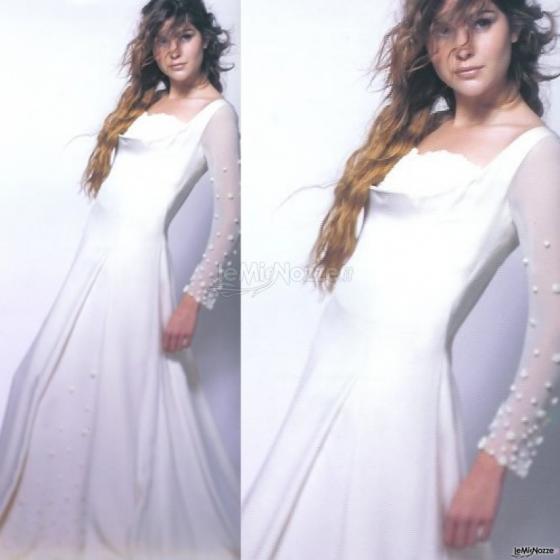 Marina Mansanta Alta Moda - Abito da sposa bianco in stile romantico