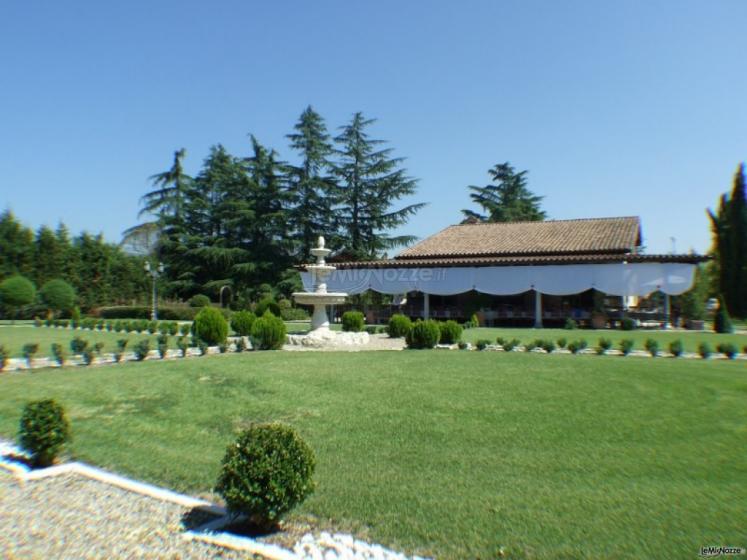 Giardino della location di matrimonio in Sabina