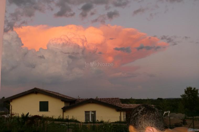 Il tramonto che si può ammirare dall'Agriturismo Al Colle