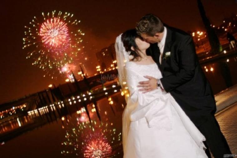 Fuochi d'artificio per la festa di matrimonio