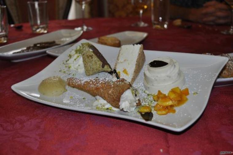 Tris di dolci siciliani presso il ristorante per matrimonio a Palazzolo Acreide