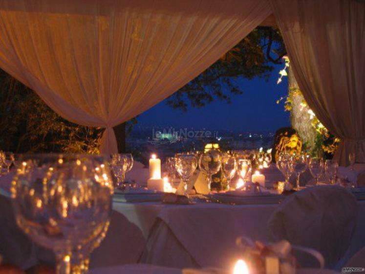 Meravigliosa vista su Roma dal giardino della villa