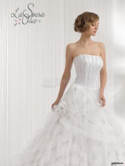 Vestito da sposa senza spalline