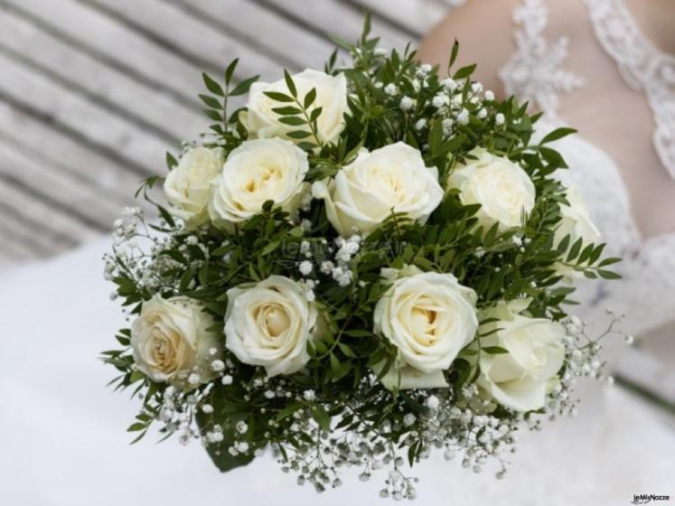 Le Rose di Zucchero Filato -Bouquet in bianco
