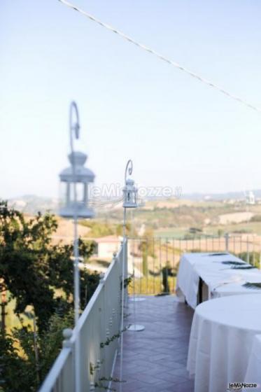 Terrazza della villa per matrimoni a Bologna