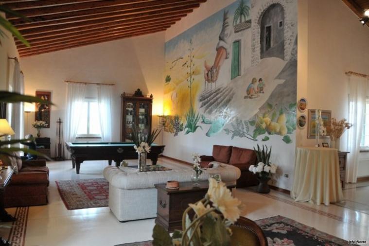 Sala interna della villa per il matrimonio