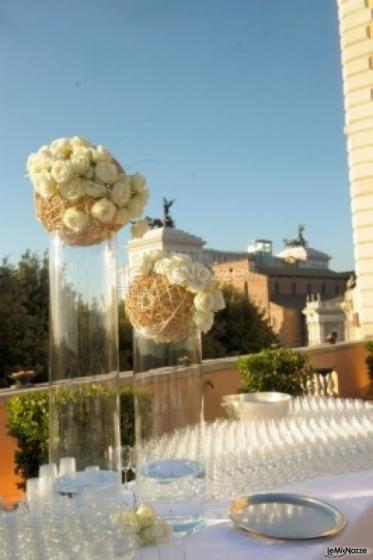 Allestimento floreale per il ricevimento di matrimonio