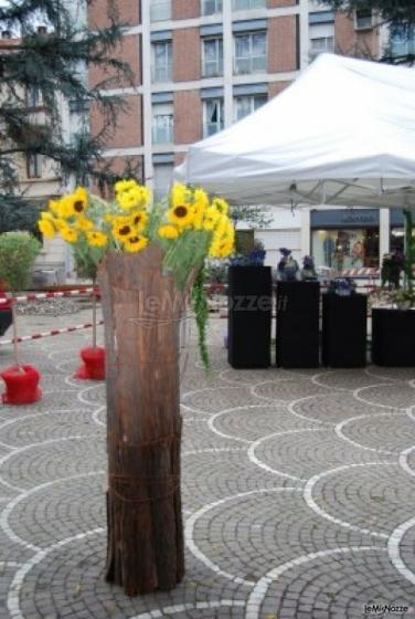 Girasoli per il ricevimento di matrimonio