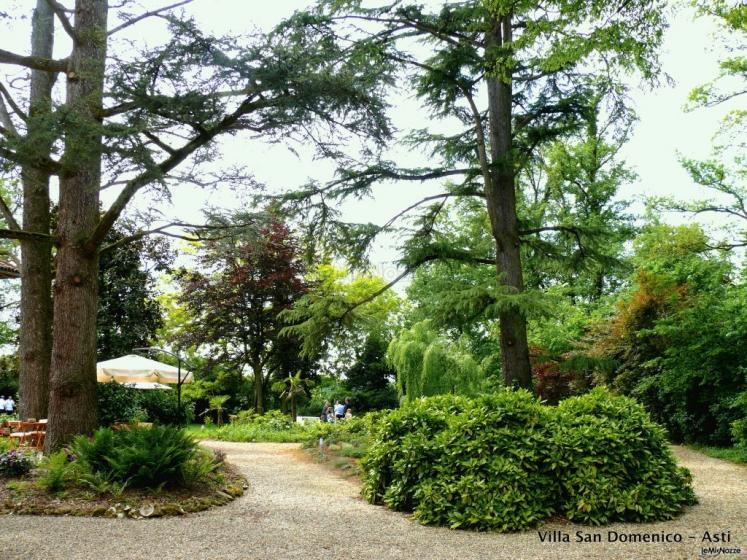 Il parco verdeggiante di Villa San Domenico