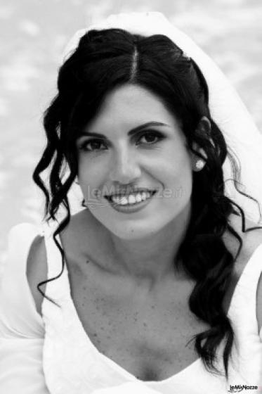 Foto della sposa in bianco e nero