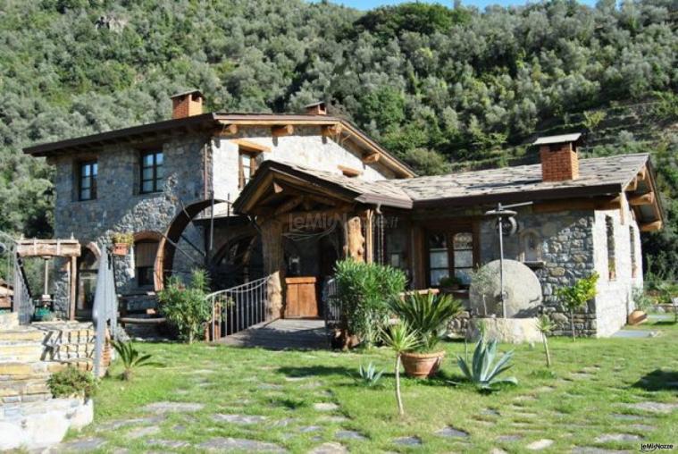 Ingresso al ristorante della Locanda Le Macine Del Confluente