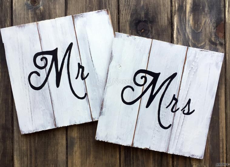 Photo Table Home Made - Insegne in legno Mr Mrs