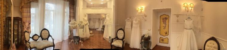 Vista sull'interno dell'Atelier Gedy Martone Sposa