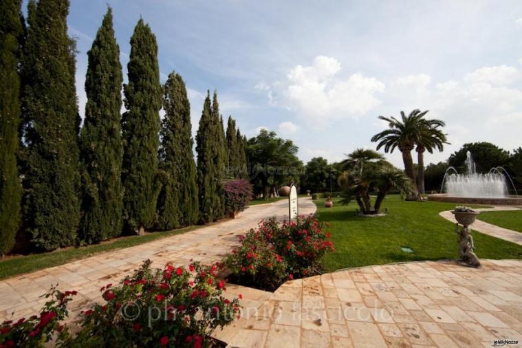 Giardino della villa per il matrimonio