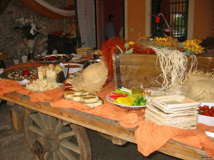 Buffet rustico per il matrimonio