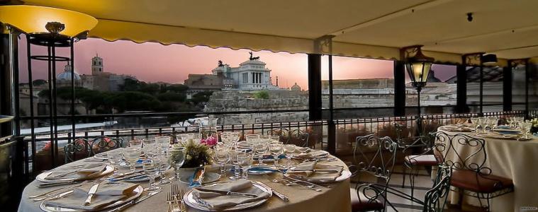 Terrazza panoramica per il matrimonio a Roma