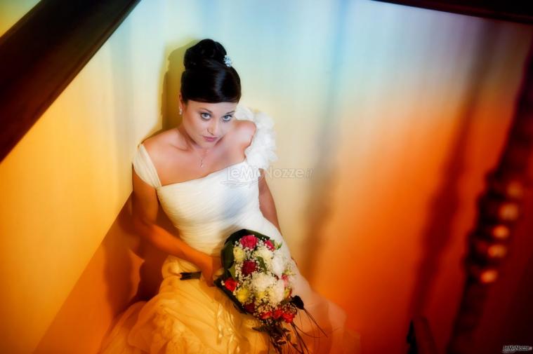 Ritratto sposa con bouquet